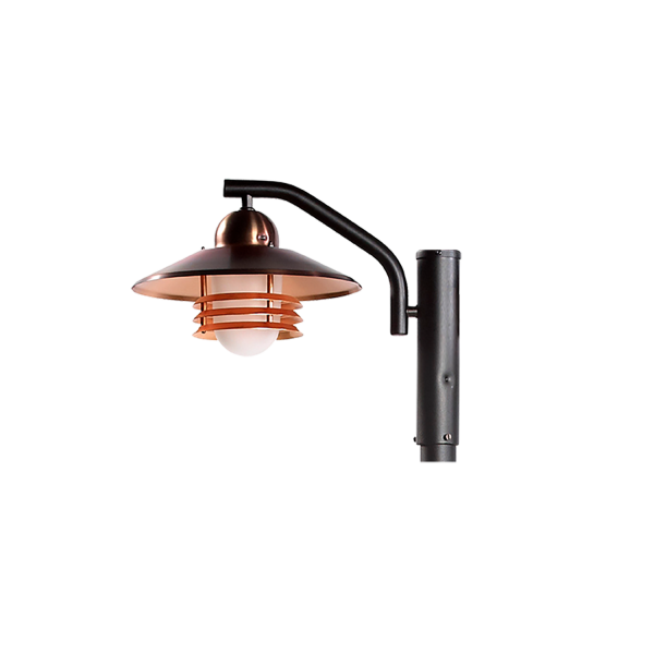 stolpearmatur Westal Tellus I kobber, 300 x 300 x 400 mm, E27 