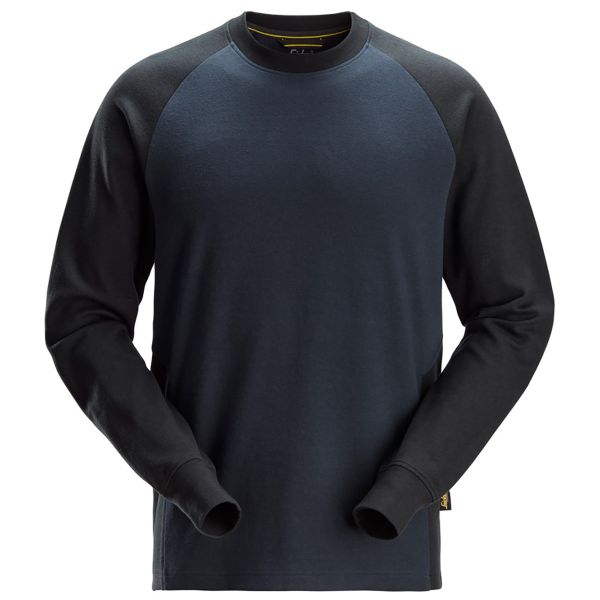Collegepaita Snickers Workwear 2840 laivastonsininen/musta XS