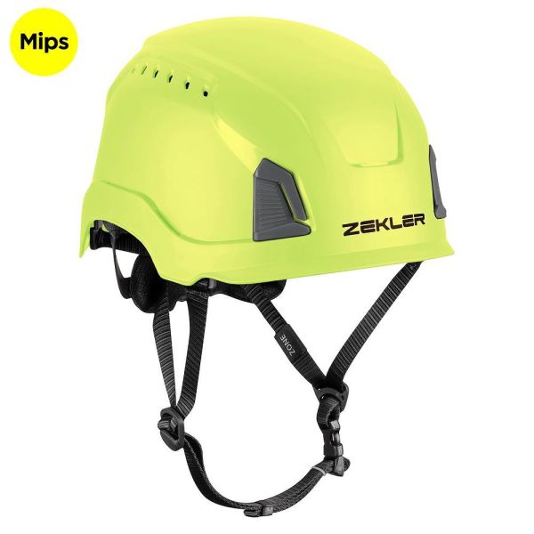 Sikkerhedshjelm Zekler Zone Mips Hi-Vis Gul med 12 ventilationshuller Hi-Vis Gul