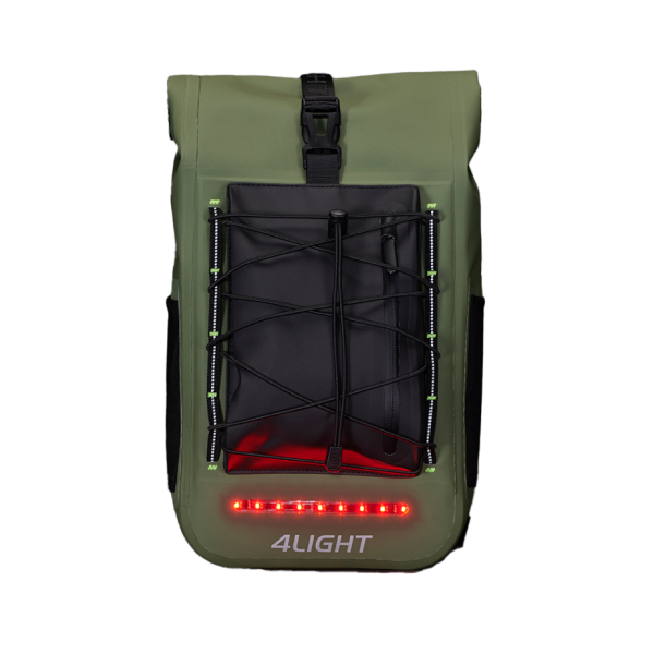 Ryggsekk 4Light Minilux LED-belysning, 13 l Grønn