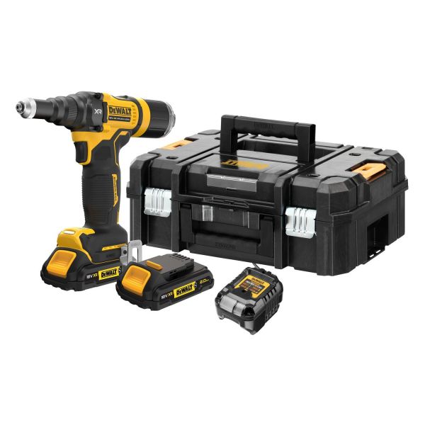 Blindnaglepistol Dewalt DCF403D2GT-QW med batteri og lader 