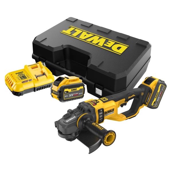 Vinkelslip Dewalt DCG460X2-QW med batteri och laddare 