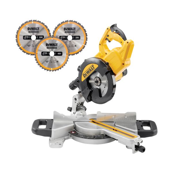 Kapp- og gjærsag Dewalt DWS774EXB3-QS  