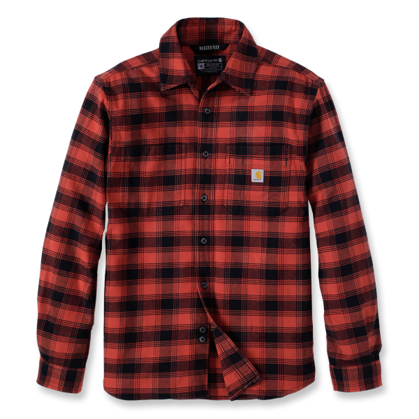 Flanellskjorta Carhartt 105945R81-L röd, svart L