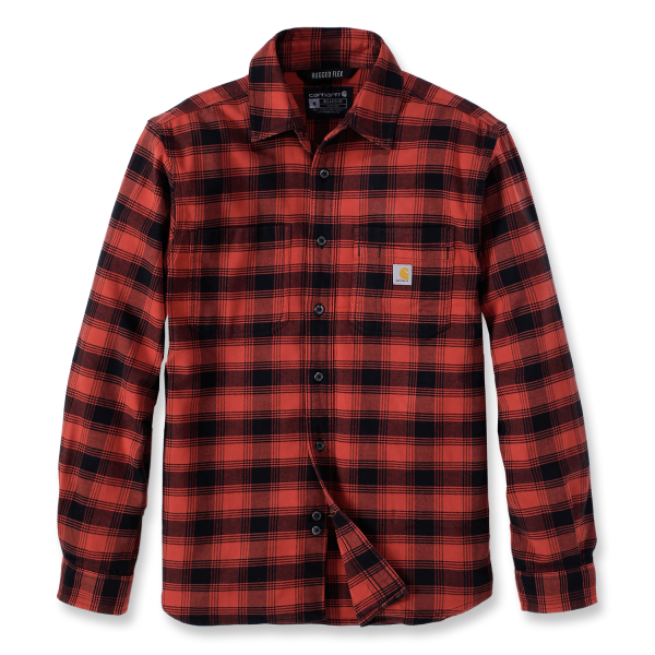 Flanellskjorta Carhartt 105945R81-XL röd, svart XL