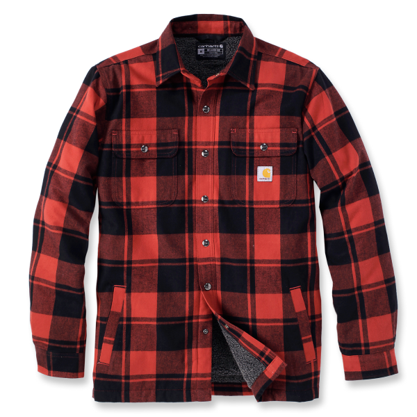 Flanellskjorta Carhartt 105939R81-S röd, svart S