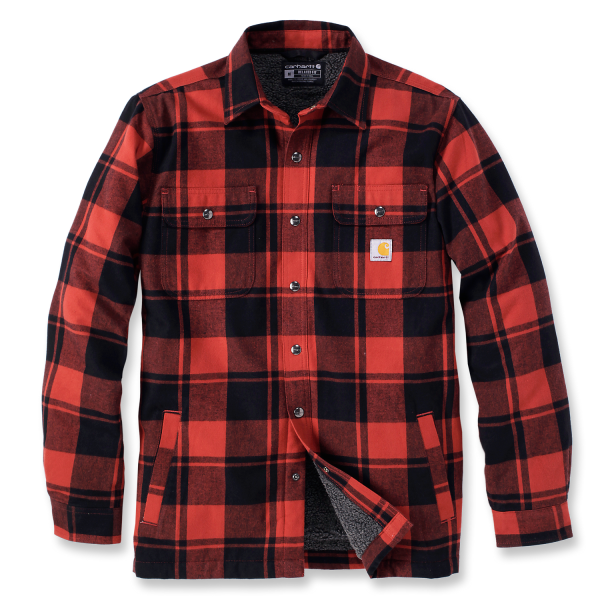 Flanellskjorta Carhartt 105939R81-XXL röd, svart XXL