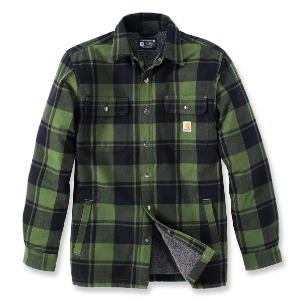 Flanellskjorte Carhartt 105939GD3-L grønn, svart L