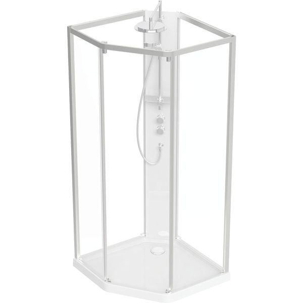Dusjkabinett Contura Showerama Comfort Pentagonal komplett 