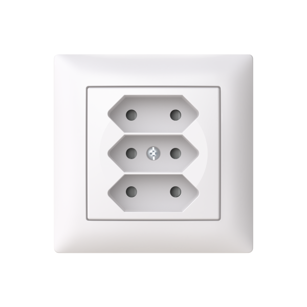 Vägguttag ABB Saga 303UJ-916 euro stickpropp 