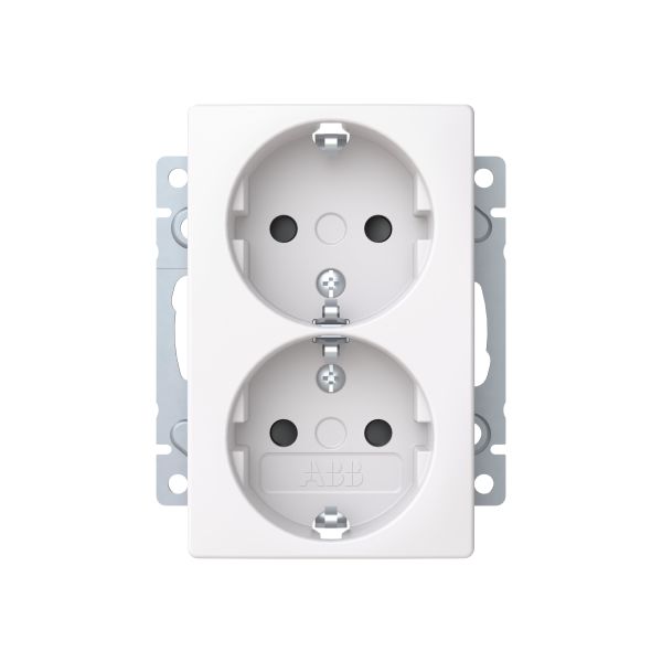Stikkontakt ABB Saga 302EUCM-916 2-vejs 