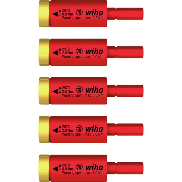 Momentadaptersett Wiha easyTorque 41479 for slimBits og slimVario-holdere, 5 deler 