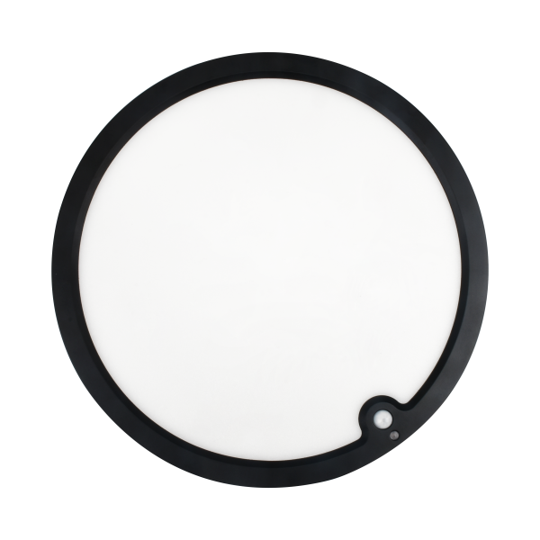 Plafond Aneta Lighting Ring 15/300 PIR med PIR-sensor, Ø293x24 mm, svart 