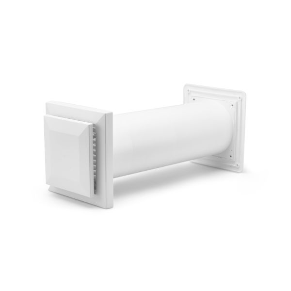 Vægventil Klimatfabriken K1 100E 150x150 mm, hvid 