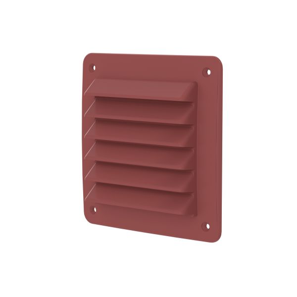 Udvendigt Vægventilationsgitter Fresh 55033 150×150 mm, PP rød