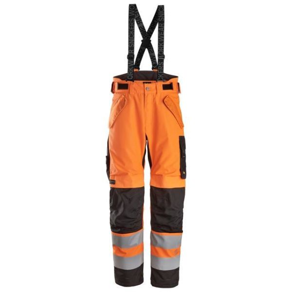 Arbejdsbukse Snickers Workwear 6630-5504 varsel, orange/sort XS