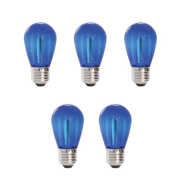 LED-lamppu LightsOn Deco 5122 E27, 5 lm, 0,3 W, 5 kpl Sininen