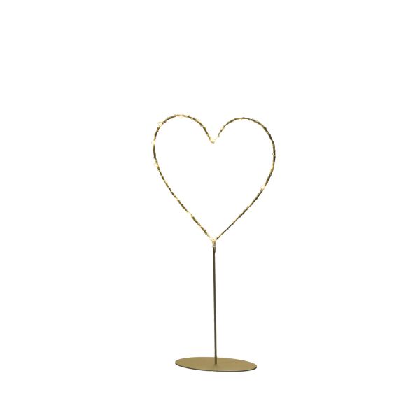 Dekorationsbelysning Konstsmide 1219-883 metall, hjärta, stående Guld