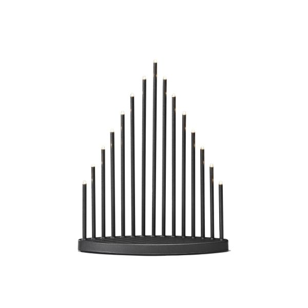 Adventsljusstake Konstsmide 2495-370TR 15 ljus, IP20 Antracitgrå