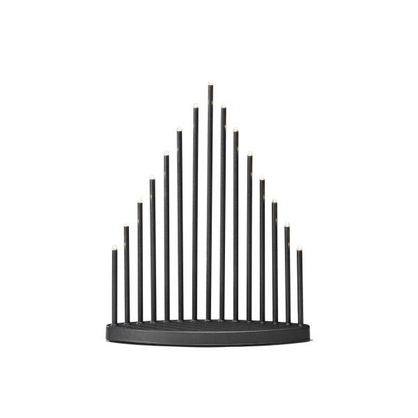 Elektrisk lysestake Konstsmide 2495-370TR 15 lys, IP20 Antrasitt grå