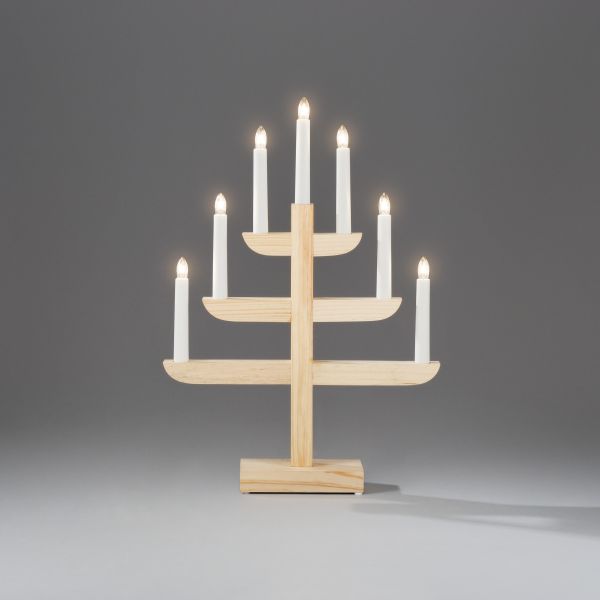 Adventsljusstake Konstsmide 2540-100 7 ljus Natur