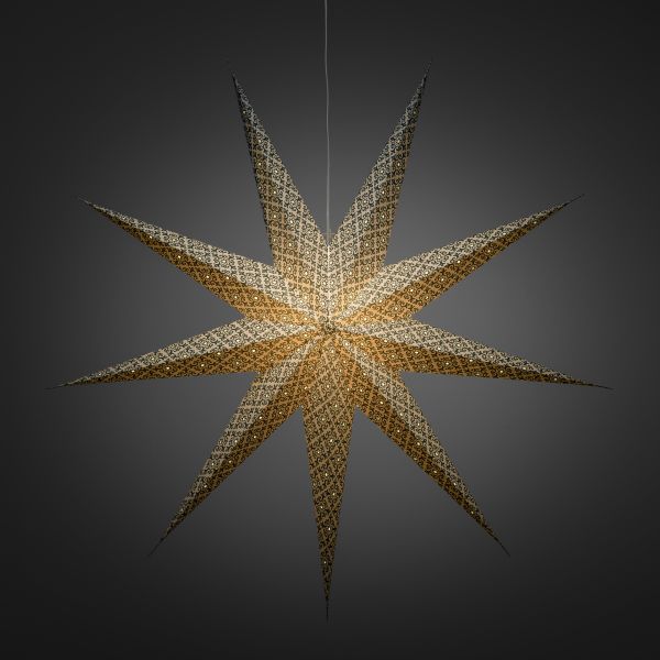 Julstjärna Konstsmide 2931-249 papper, petrolblå 115 cm