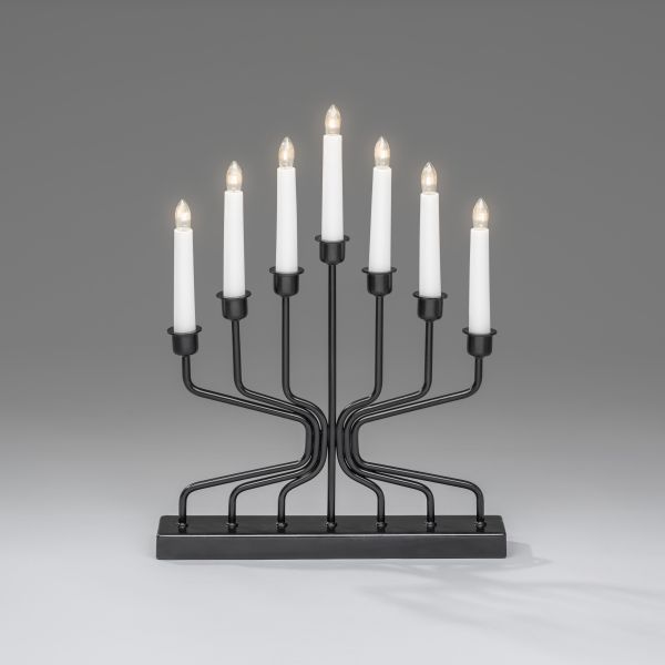 Adventsljusstake Konstsmide 3527-710TR 7 ljus Svart