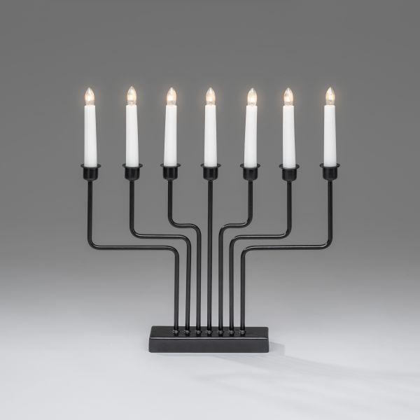 Adventsljusstake Konstsmide 3528-710TR 7 ljus Svart
