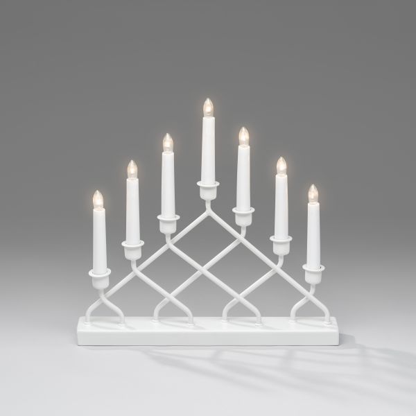 Adventsljusstake Konstsmide 3529-215TR 7 ljus Vit