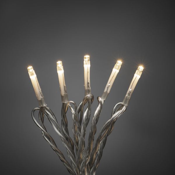 Lysslynge Konstsmide 3611-103 transparent kabel, varmhvit mikro-LED 12,64 m