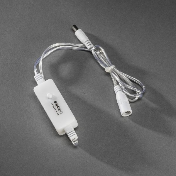 Dimmer Konstsmide 3668-013 5 steg, transparent kabel Vit