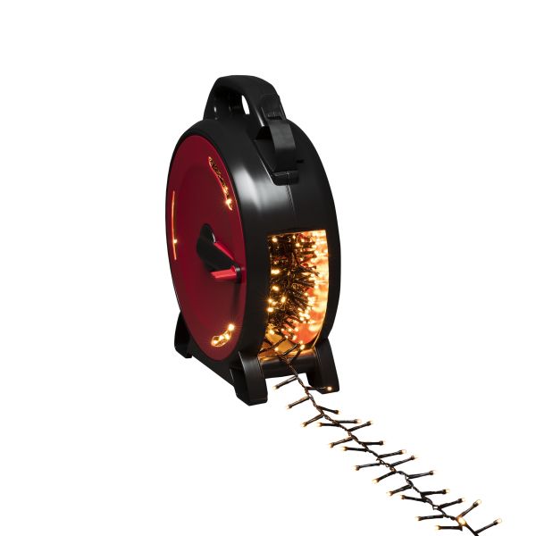 Kabeltrommel Konstsmide 3850-800 amber klynge, svart kabel 26,38 m