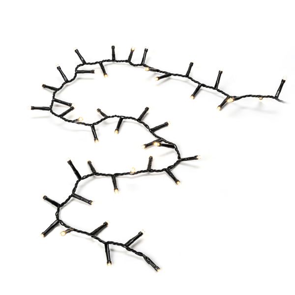 Streng lys Konstsmide 3872-100 cluster, varm hvit, svart kabel 43,98 moh