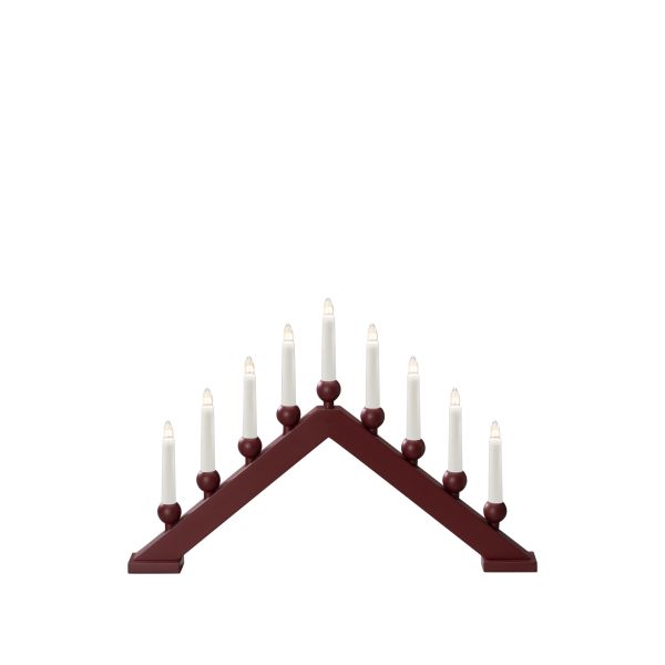 Adventsljusstake Konstsmide 3934-525 9 ljus Röd