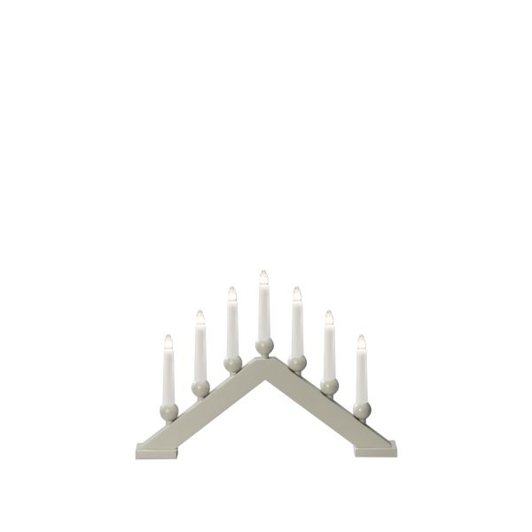 Adventslysestage Konstsmide 3935-975 7 lys, mat træ, beige 