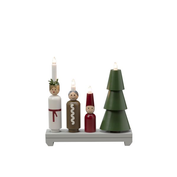 Elektrisk adventslysestake Konstsmide 3971-550 4 kynttilää, Lucia 