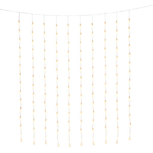 Lysslynge Konstsmide 4051-803 gardin av dråper, rav 140x120 cm