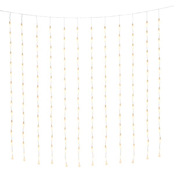 Ljusslinga Konstsmide 4052-103 gardin av droppar, varmvita 200x200 cm