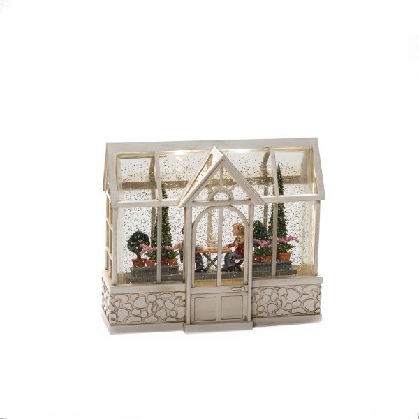 Lygte Konstsmide 4387-200 vandfyldt, hvidt lysthus 