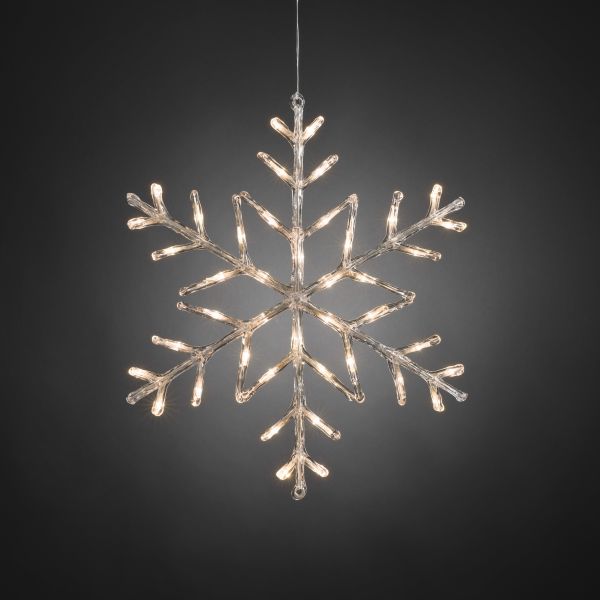 Dekorationsbelysning Konstsmide 4560-103 snöflinga, akryl, varmvita LED 60 cm