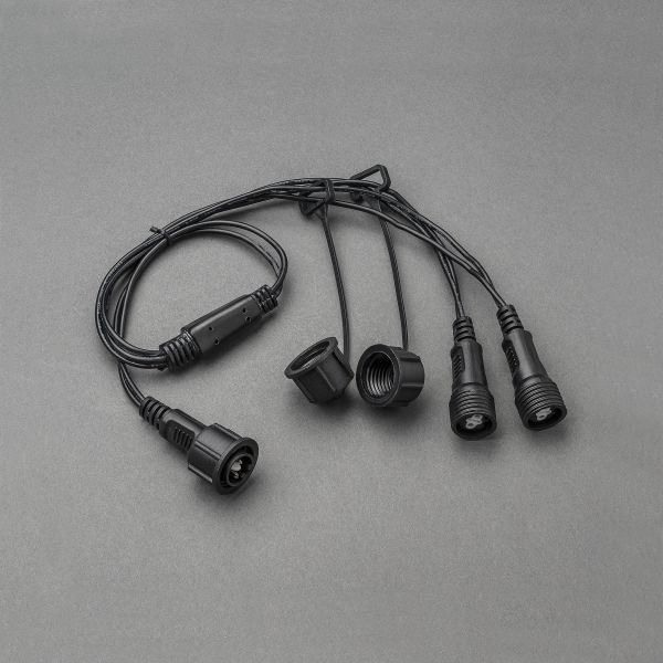 Grenkobling Konstsmide 4802-007 1-2, 31V Svart kabel