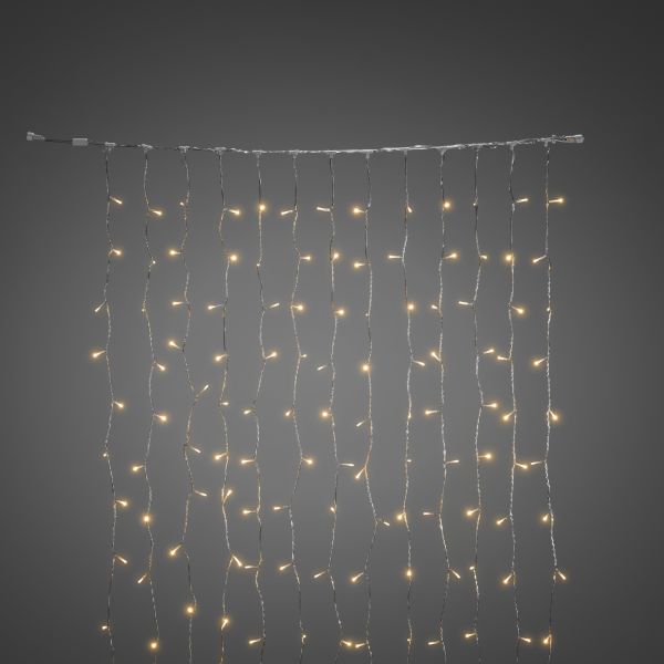 Lysslynge Konstsmide 4825-803 gardin, 208 amber LED Transparent kabel