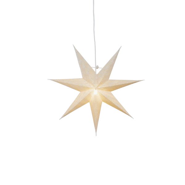 Julestjerne Konstsmide 5900-280 papir, 60 cm Hvit/messing