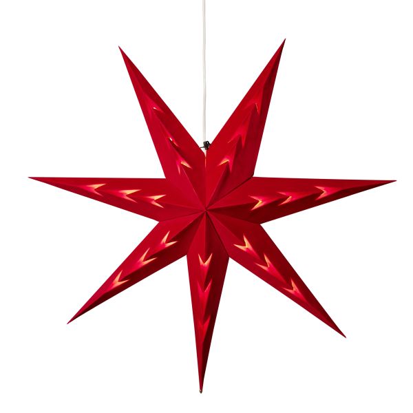 Julstjärna Konstsmide 5953-550 papper, sammet, röd 78 cm