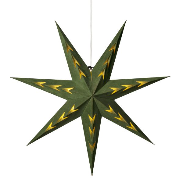 Julstjärna Konstsmide 5953-900 papper, sammet, grön 78 cm