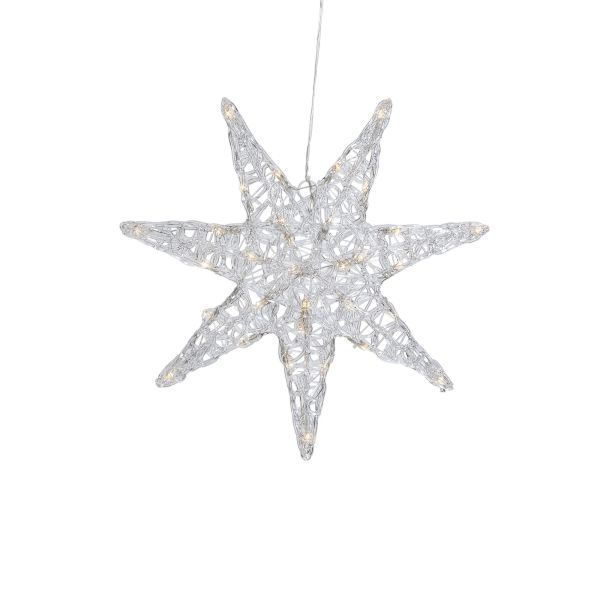Julstjärna Konstsmide 6110-103 akryl, vita, LED 32 lampor