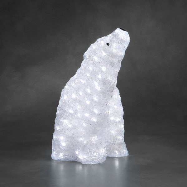 Dekorasjonsbelysning Konstsmide 6112-203 sittende isbjørn, 46 cm, 200 LED 