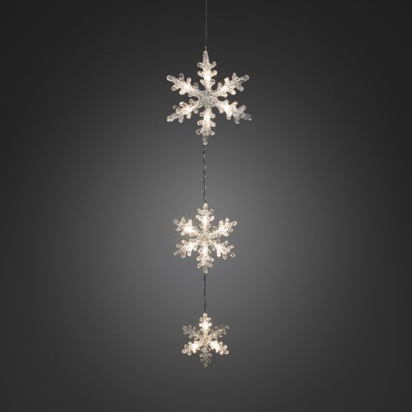 Dekorasjonsbelysning Konstsmide 6132-103 3 snøfnugg, LED 