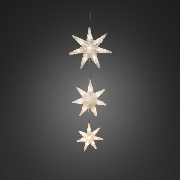 Dekorasjonsbelysning Konstsmide 6136-103 stjerner 3 stk, LED 