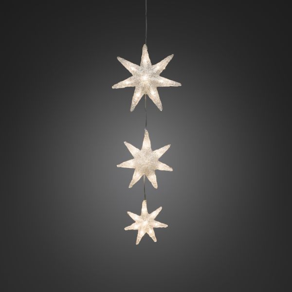 Dekorationsbelysning Konstsmide 6136-103 stjärnor 3 st, LED 